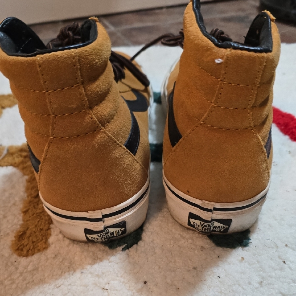 Vans Brown High-Top Sneakers with Black Stripe - Picture 5 of 8